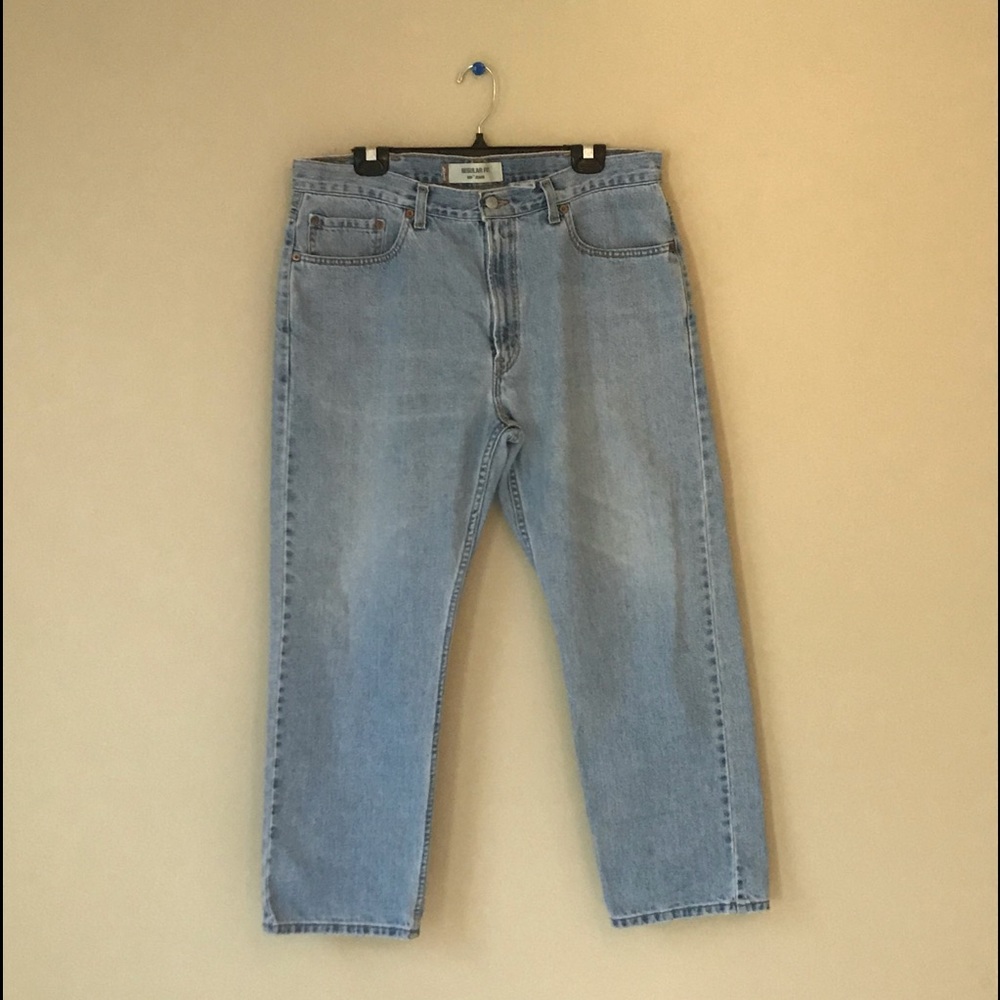 Levi’s 505 worn blue jeans. Size 38/29.